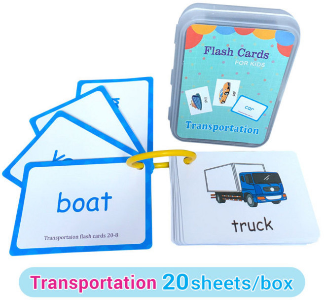 어린이 알파벳 카드 영어카드게임 유아 영어 단어 파닉스 카드, Transportation