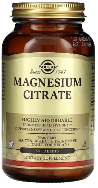 Solgar 구연산 마그네슘 60 정, 1개, 60정 - 쿠팡