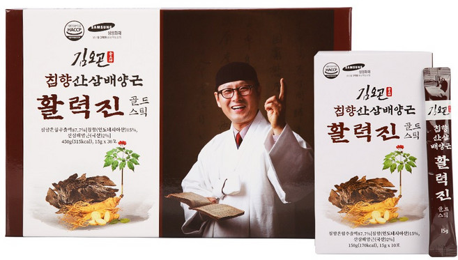 김오곤 침향산삼배양근 활력진 골드스틱, 30개, 15g