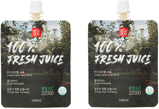 청귤 냉동착즙 주스, 100g, 2개