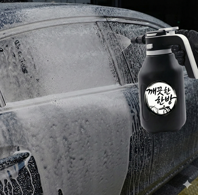 깨끗한한방 세차 폼건 전동 압축 분무기, 1개