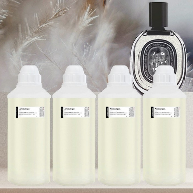 [아로마티끄] 플레르드뽀 프래그런스 오일(프랑스) 살냄새 코스메틱등급 고급 호텔 카페 향료 디퓨저 니치 향수 베이스 캔들 퍼퓸 석고 방향제 스톤 리필 만들기 DI, 1개, 1L