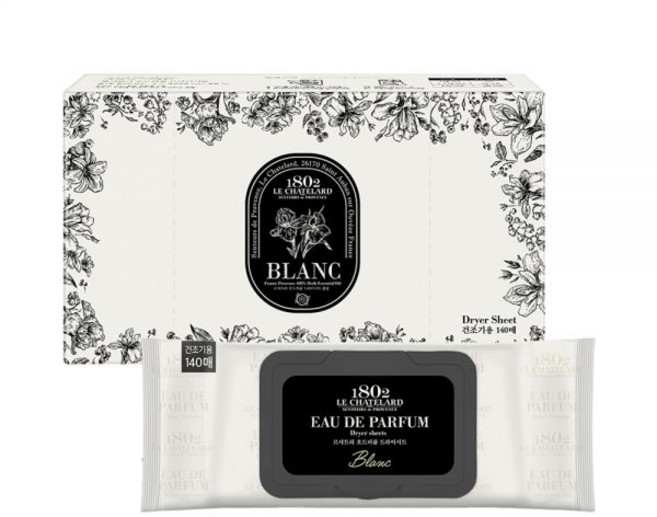 [본사배송] 르샤트라 오드퍼퓸 건조기용 드라이시트 140매 블랑, 140개입, 1개