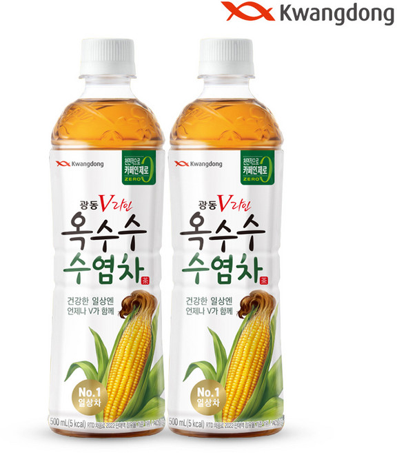 광동 V라인 옥수수 수염차, 500ml, 12개