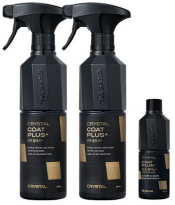 불스원 (1+1행사)뉴 크리스탈코트 플러스 유리막코팅제(광택+발수코팅효과)500ml +코트, 단일구성