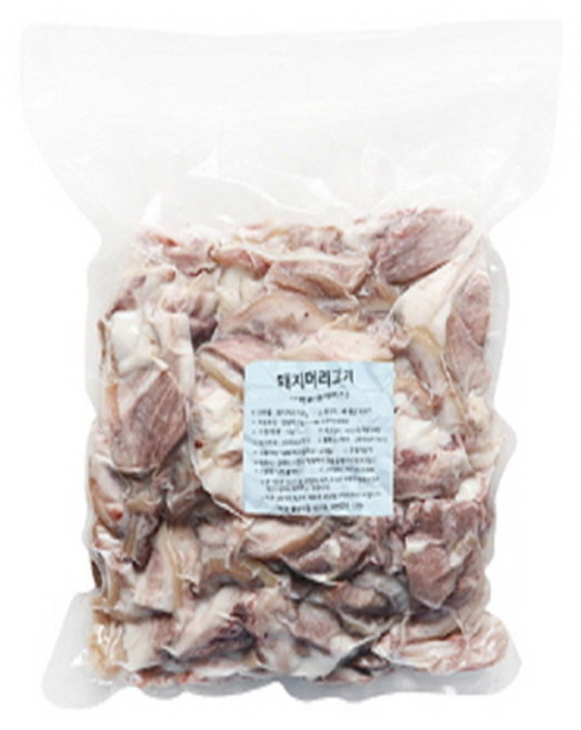 돼지 머리고기(국밥용 슬라이스) 수정완료, 1kg, 1개