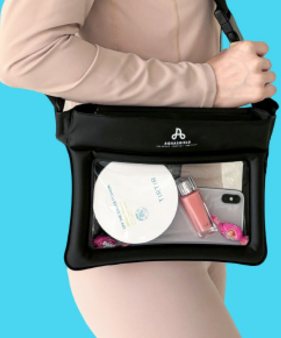 아쿠아실드 다용도 대형 터치 스마트폰 핸드폰 방수팩, 1개, 블랙