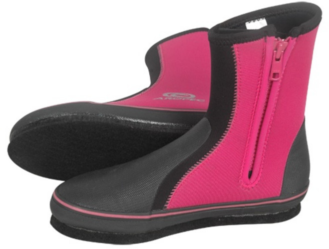 AROPEC 長筒毛氈底防滑水鞋 潛水鞋 朔溪鞋, 深桃紅色,2, 1個