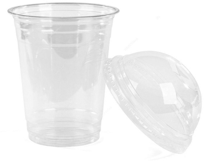 하이퍼 투명 PET 아이스컵 92파이 12온스 14온스 16온스, 돔 뚜껑 포함, 200개, 480ml