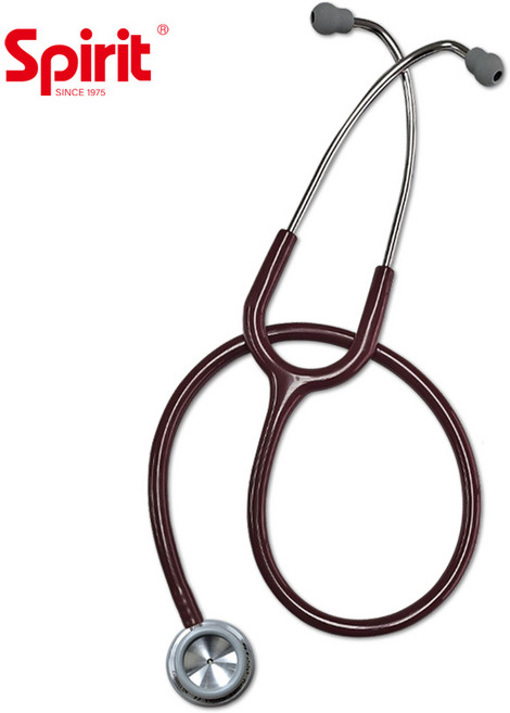 스피릿 의사용 청진기 CK-S601PF 양면형 의료기기, 버건디, 1개