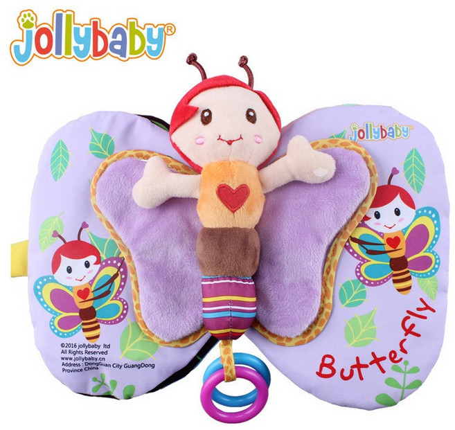 Jollybaby寶寶布書A5O 立體翅膀布書 嬰幼兒早教認知布書, 蝴蝶款』