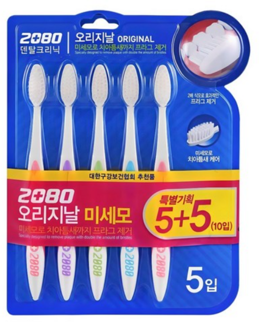 2080 오리지날 미세모 칫솔, 10개입, 1개