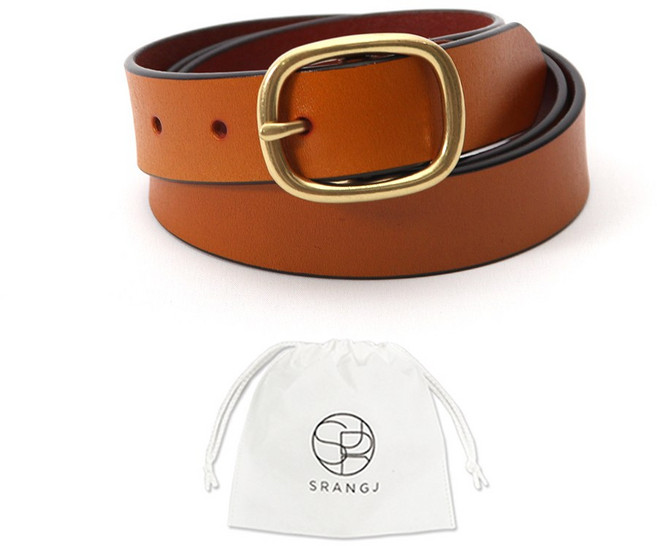 에스랑제이 여성 청바지 캐주얼 가죽 벨트