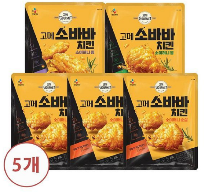 고메 소바바치킨 소이허니 봉, 300g, 5개