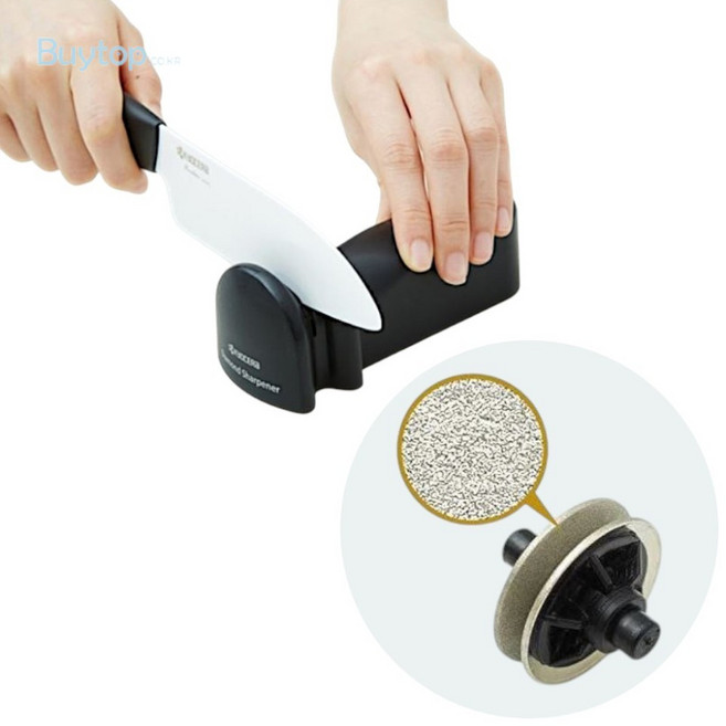 일본 교세라 주방칼 칼갈이 다이아몬드 세라믹 수동 샤프너, 1개