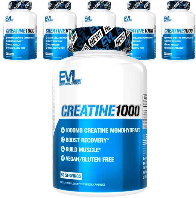 EVLUTIONNUTRITION 크레아틴 1000 베지 캡슐, 120정, 6개 - 쿠팡