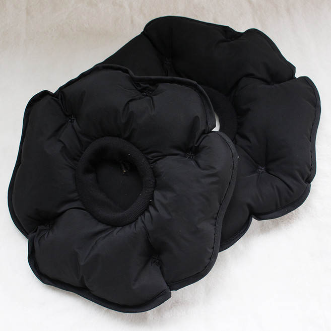 고양이와 개 목 링 넥 장식 5 성급 자수 플러스면 엘리자베스 링 애완 동물 칼라 스크래치 방지 헤드 기어, 블랙, 1개