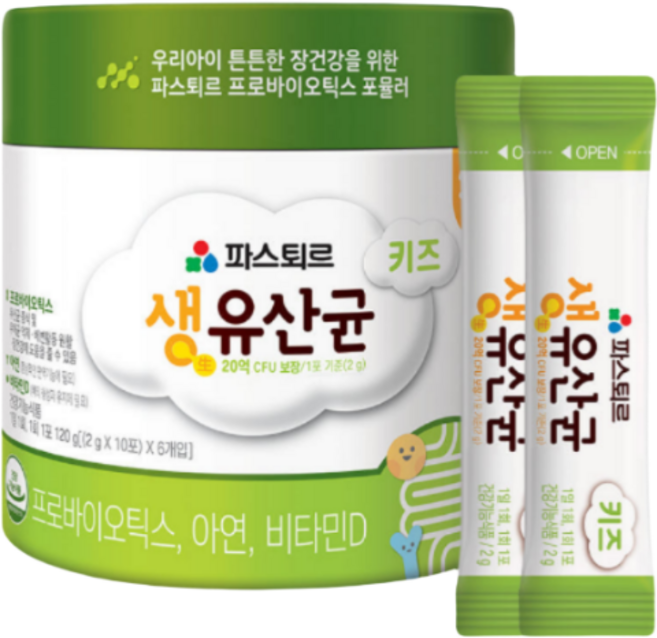 파스퇴르 키즈 생유산균 2g 120포, 120회분, 1세트