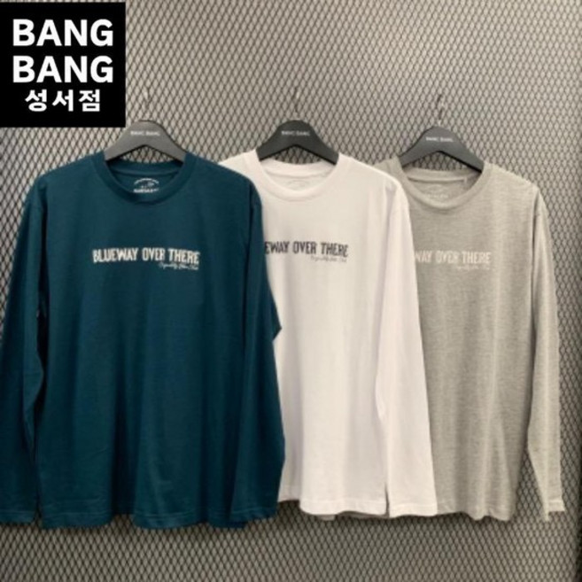 HC04 봄남성 라운드레터링 얇은긴팔면티셔츠 NTL224