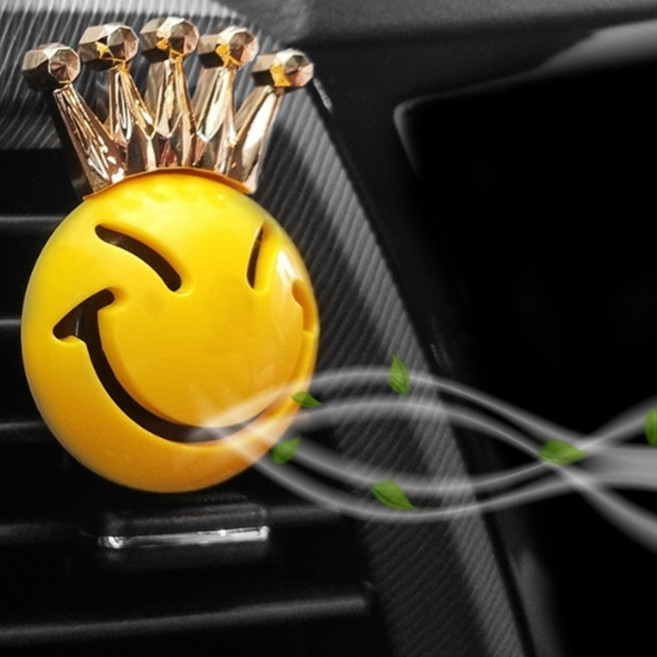 차량용 웃는 방향제 스마일 꽃향기 디퓨져 꽂이형 선물, 킹익살 방향제 멀베리, 1개