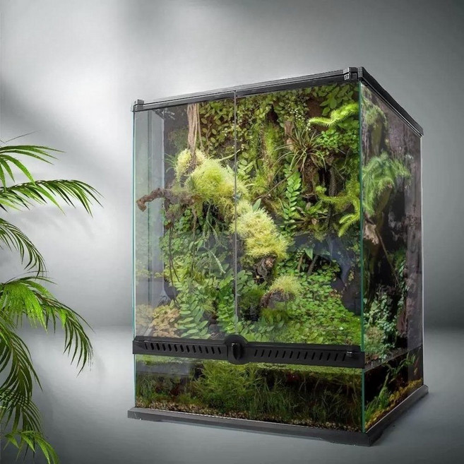 카멜레온사육장 카멜레온사육장꾸미기 파충류아크릴사육장 사육장 카멜레온사육장세팅 스크린케이지, 소형 30x30x45cm