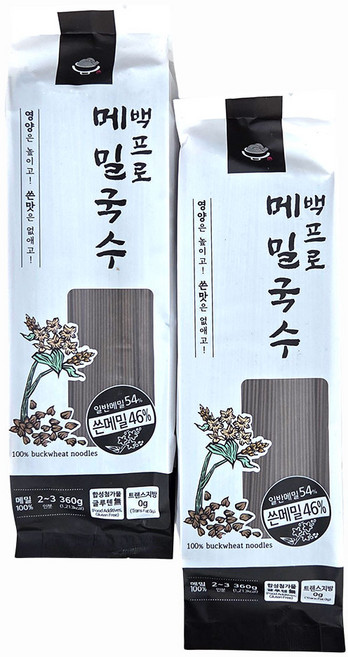 새마원 100% 메밀국수 쓴메밀포함 순 메밀면 모밀국수, 2개, 360g