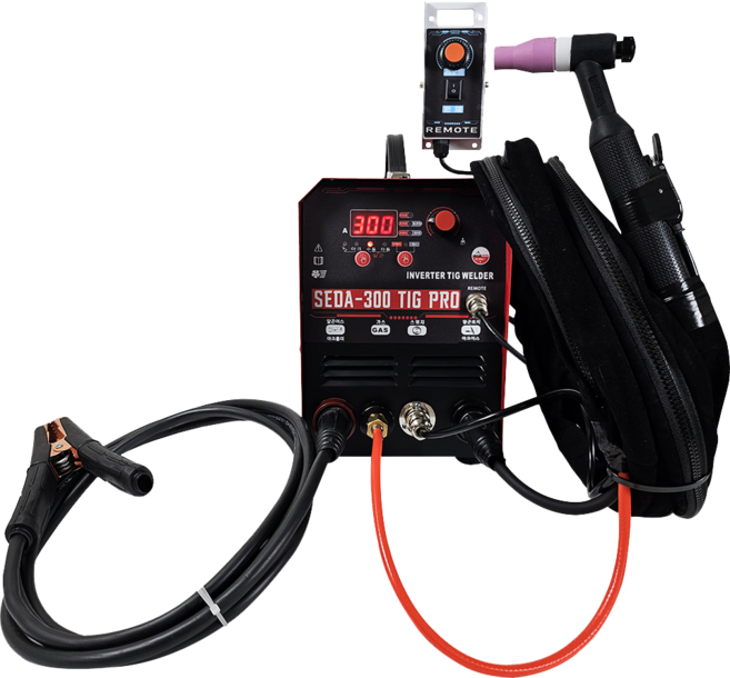 리모트 펄스 티그 세다 알곤용접기 휴대용 전기아크겸용 SEDA-250 TIG PRO SEDA-300 TIG PRO, 1세트, SEDA-300 TIG PRO 토치선 4M