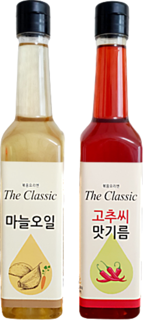 더클래식 마늘기름 500ml + 고추기름 500ml, 2개