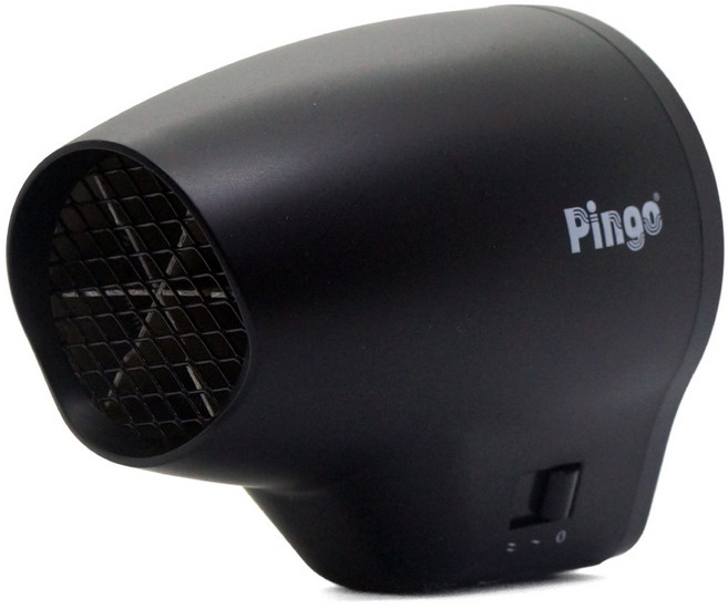 PINGO 台灣品工 Travel Qmini 極輕隨身掌型吹風機, 黑色