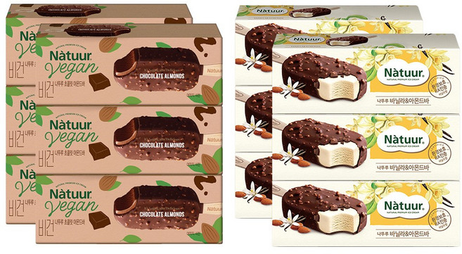 나뚜루 비건 초콜릿 아몬드 x6 + 바닐라&아몬드 x6