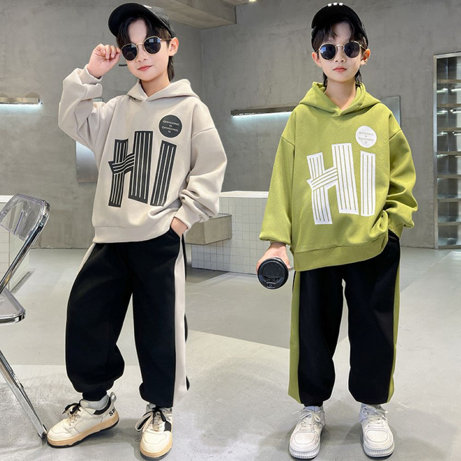 남아 주니어 가을 겨울 상하의 세트 후드모자티 긴팔 긴바지 초등학생 트레이닝복