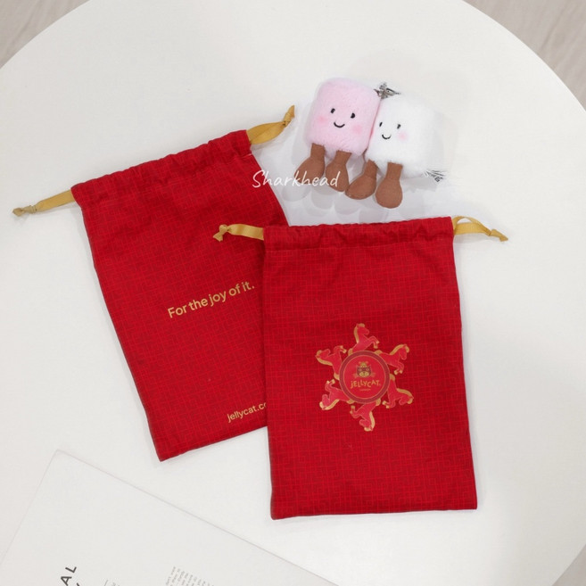 Jellycat 造型花生玩偶掛件, 1個, 購買娃娃限定升級馬年限定紅色防塵袋