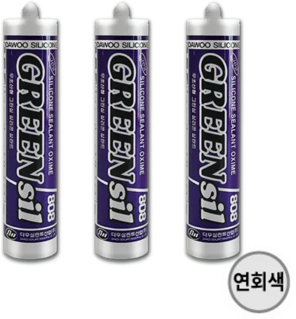 연회색 무초산 실리콘 다우그린실808, 3개 - 쿠팡