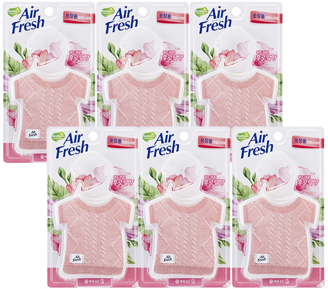 에어후레쉬 옷장용 부드러운 후로랄향 32g, 6개