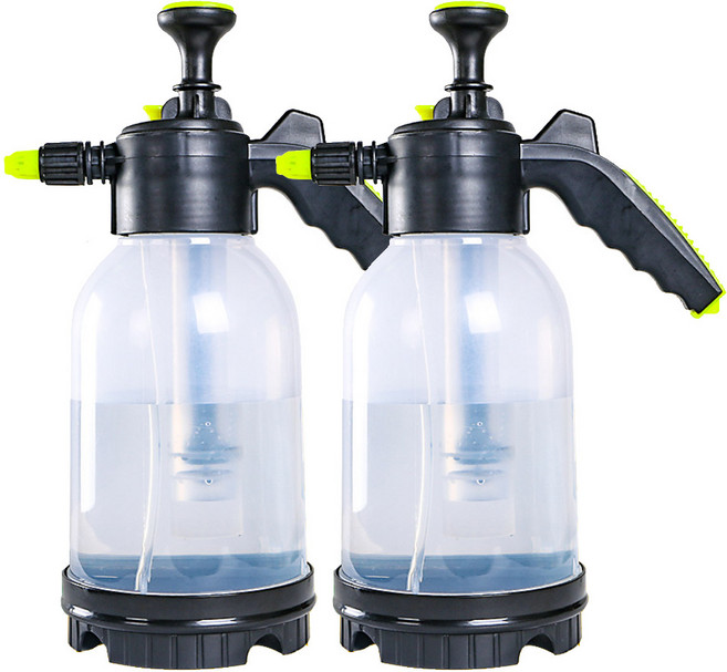 투명 압축분무기 2리터 강력 자동 스프레이, 2개, 혼합색상