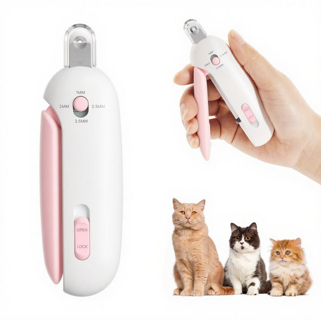 다용도 반려동물 발톱깎이, 1개, 핑크