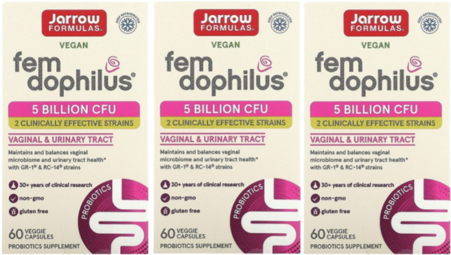 자로우 프로바이오틱스 펨 FEM 도피러스 Dophilus 50억 유산균 다이제스트, 60정, 3개
