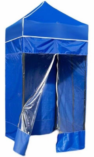 바람막이 캐노피 소형 접이식 천막 세트 그늘막 야외 행사용 캐노피천막, 19. 1.2x1.2m 상단+3면 투명 천