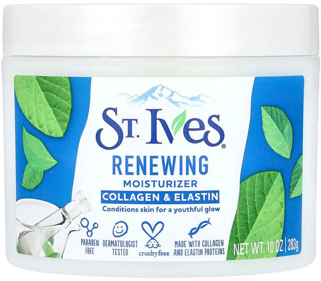St. Ives 세인트입스 세인트이브스 모이스처라이저 리뉴잉 콜라겐 앤 엘라스틴, 283g, 1개