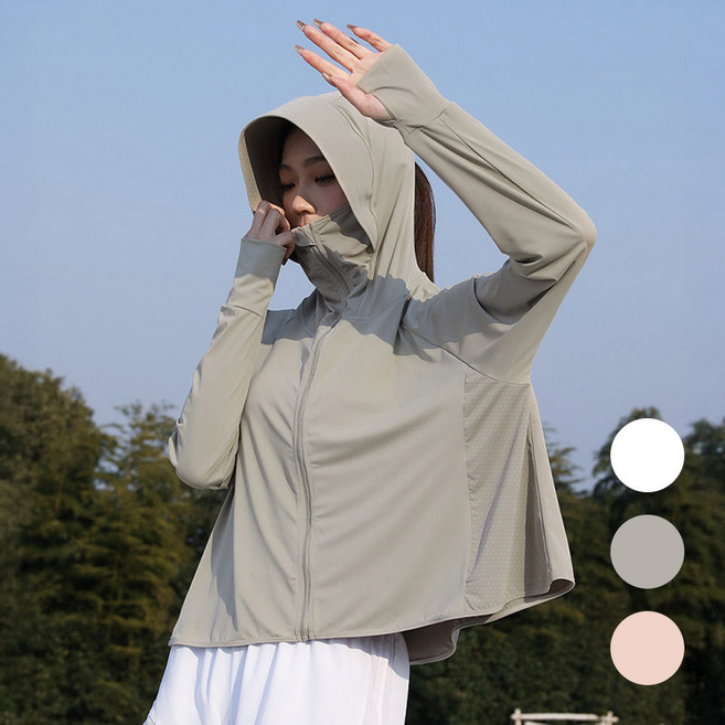 블레오 여성 UV차단 쿨링 후드집업 자외선차단 UPF50+ 래쉬가드