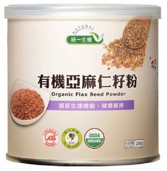 統一生機 亞麻仁籽粉 200公克 調節機能 維持健康, 200g, 1罐