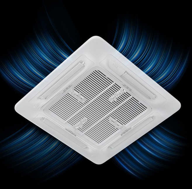 WOWWAY 천장형 에어컨 바람막이 초간편 설치 투명 걸이형 에어컨 시스템 가림막, 4개, 투명형