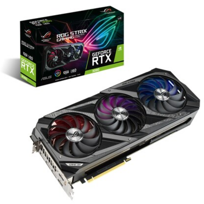 풀박스 24년8월까지 센터as남음 ASUS ROG STRIX 지포스 RTX3080 GAMING D6X 10GB