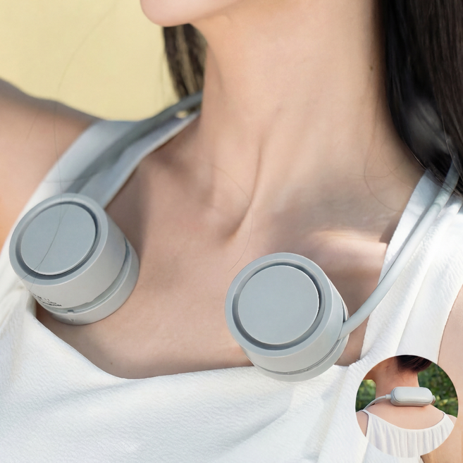 즈이리빙 휴대용 냉각 넥밴드 선풍기 각조 조잘 가능 BLDC, 그린, DQ 209 Pro