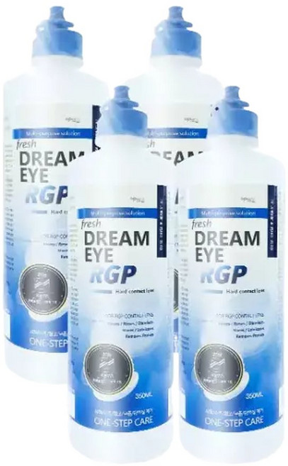드림아이 RGP350ml 하드렌즈 세척액 4개, 350ml