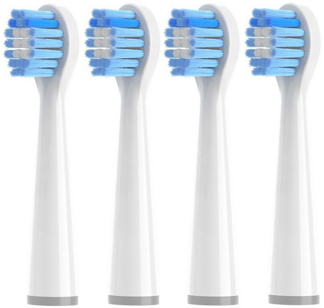Usmile Q3 용 4 개/갑 교체 브러시 헤드 어린이 전동 칫솔 먼지 커버가있는 소프트 듀폰 브리스톨
