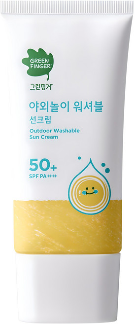 그린핑거 야외놀이 워셔블 선크림 SPF50+ PA++++, 80ml, 1개