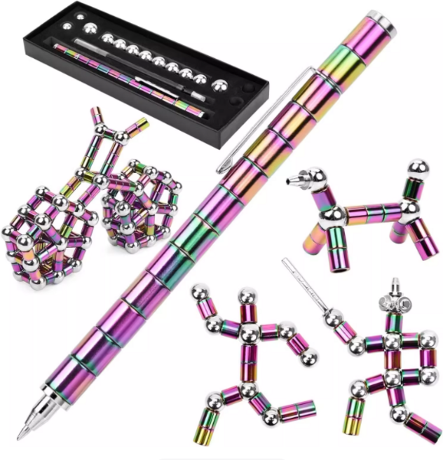 다기능 금속펜 터치펜 자력펜 마그네틱펜 피젯펜, 1세트, 컬러 34PCS