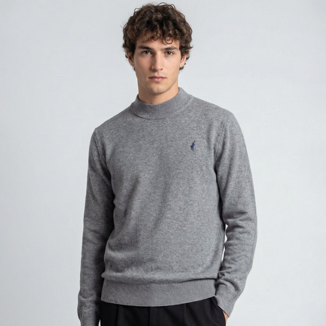 KPL 남성 모크넥 클래식 소프트 터치 풀오버 니트 스웨터 반목 폴라 티셔츠 R-1002