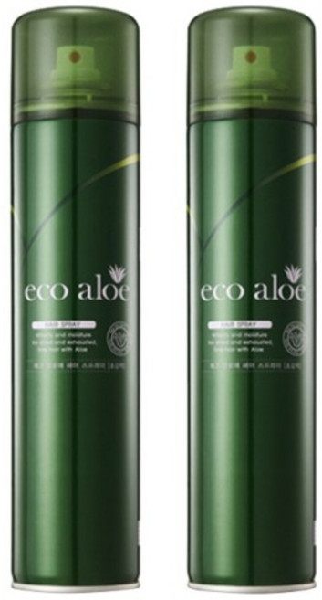 로제에코 알로에 초강력 헤어 스프레이, 300ml, 2개